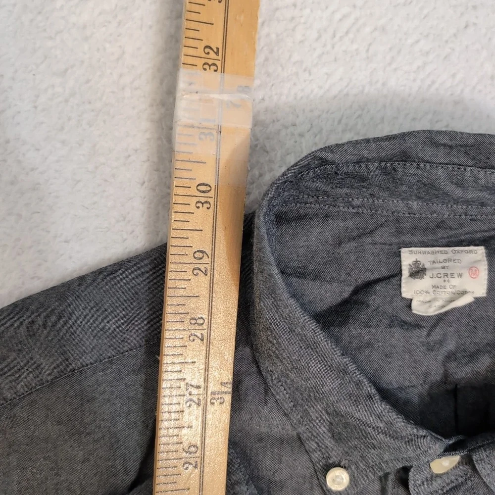 J Crew Shirt Mens Medium‎ Shiny Gray Button Down Preppy Long Sleeve Casual